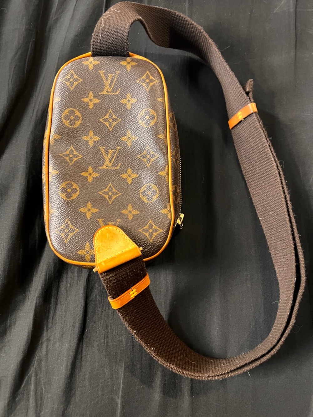 Louis Vuitton Brown Monogram Belt Bag with Gold Accents - Picture 2 of 6